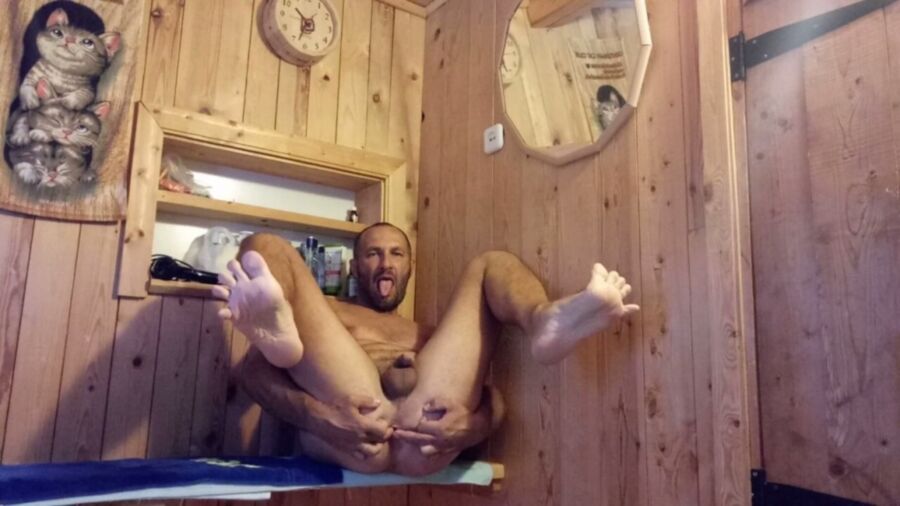 Free porn pics of Russian gay slut BDSM in the sauna 5 of 27 pics