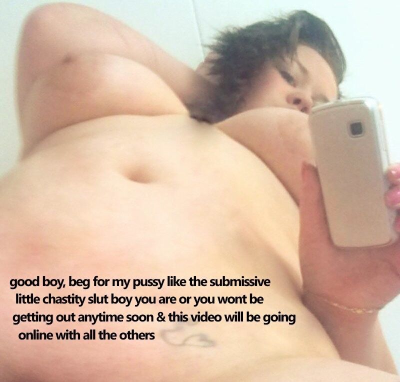 Free porn pics of bbw femdom - chastity slave humiliation 8 of 16 pics