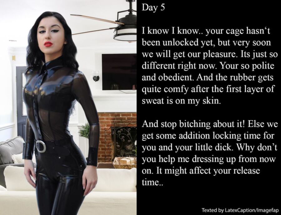 Free porn pics of Latex Chastity [Story]: Miss Rubberwife 2 of 8 pics