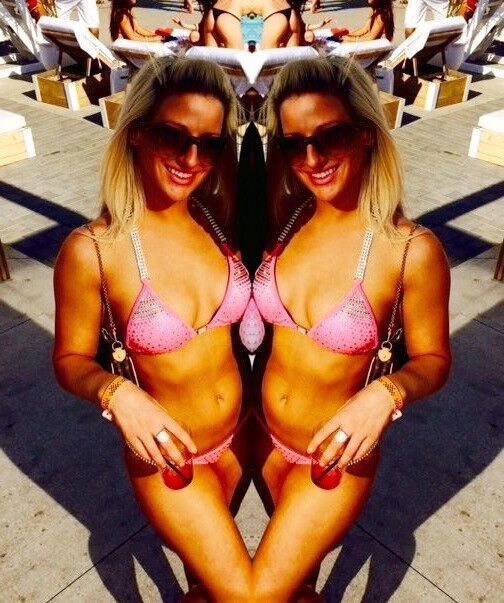 Free porn pics of Melissa Hardbody Stripper Takes On Tiny Pink String Bikini 1 of 15 pics