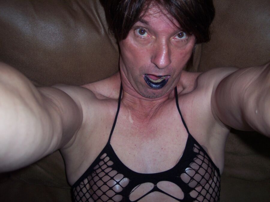 Free porn pics of LaceyLovesCD Torn Mesh Dress 9 of 108 pics