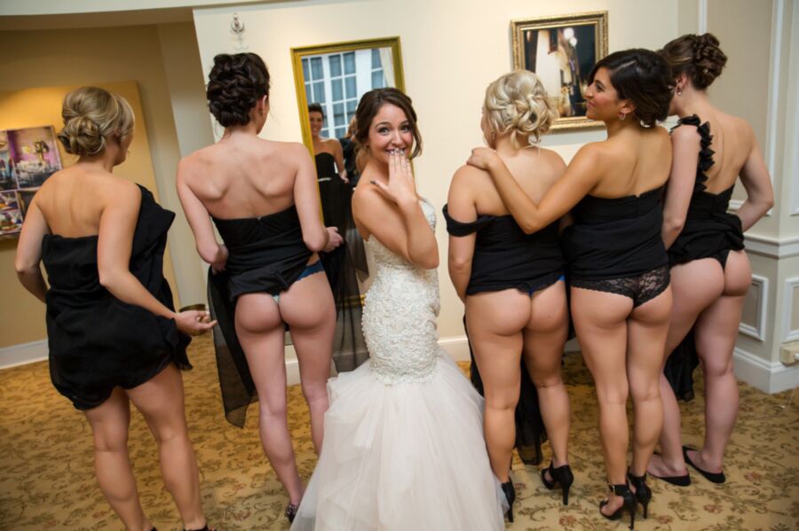 Free porn pics of Sexy Bride & Bridesmaids Getting Ready For Big Day 5 of 15 pics
