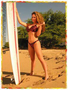 Free porn pics of Jill Cannon in a bikini at the beach 3 of 10 pics