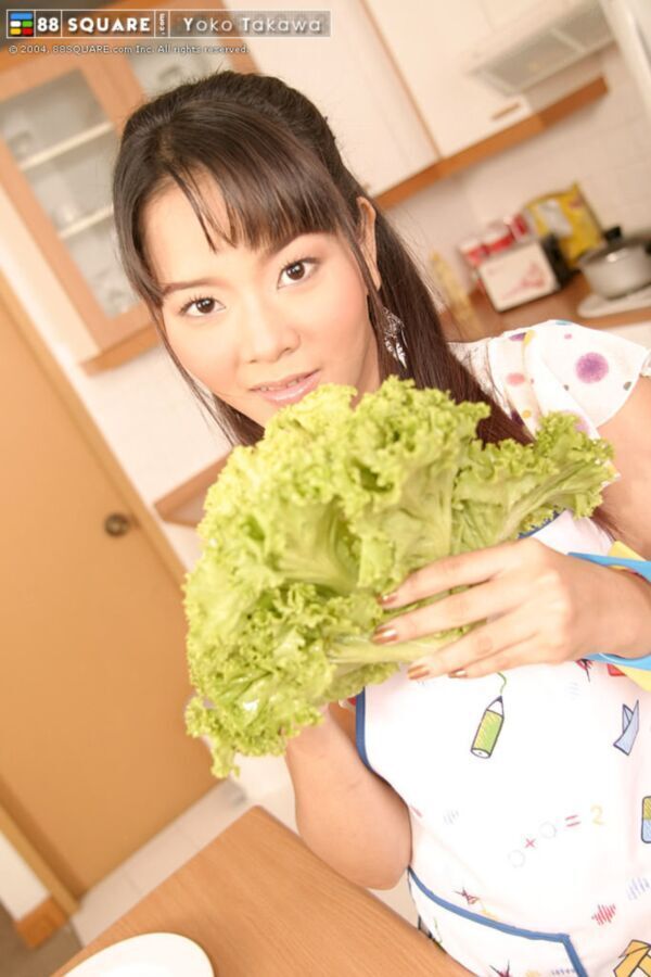 Free porn pics of yoko gets aroused making a salad so fucks a cucumber 13 of 87 pics