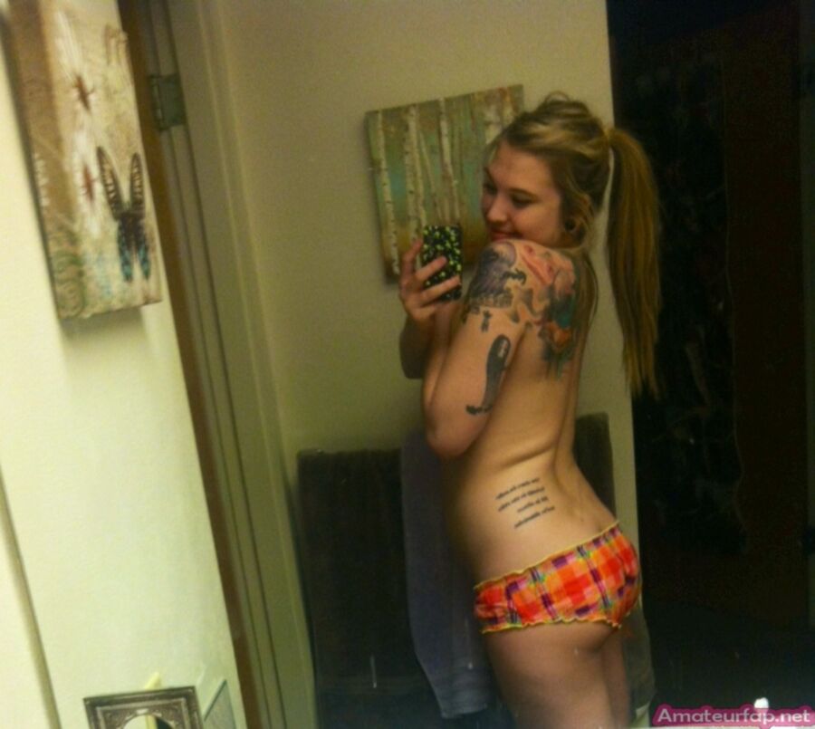 Free porn pics of Hot Blonde Brihtanee  Showing Off Her Tattoos 17 of 43 pics