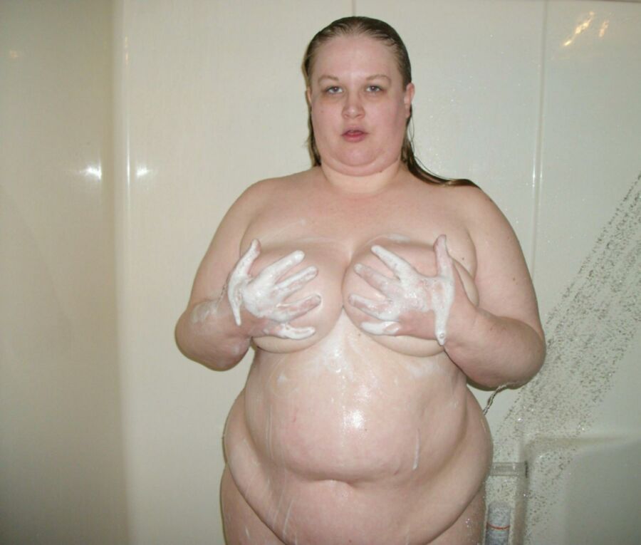 Free porn pics of Exposed BBW Val in the shower 6 of 11 pics