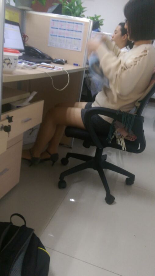 Free porn pics of Slutty Chinese Coworker in Heels and Nylon Candids 15 of 33 pics