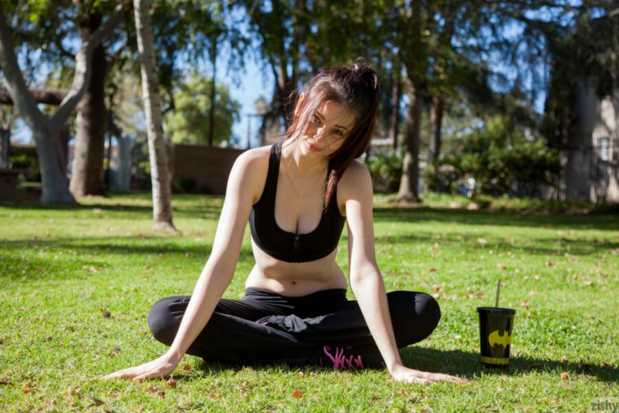 Free porn pics of outdoor yoga in black leggings 15 of 88 pics