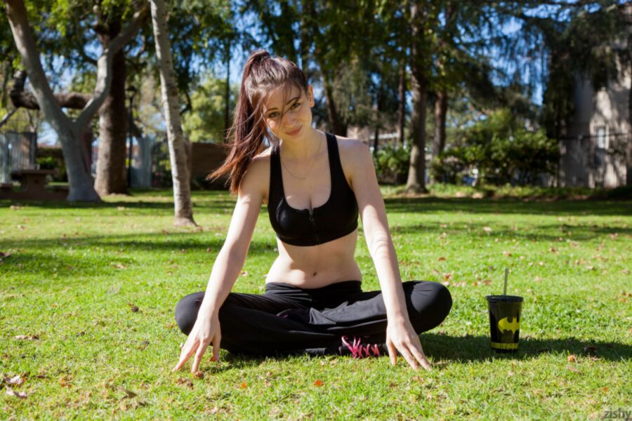 Free porn pics of outdoor yoga in black leggings 16 of 88 pics
