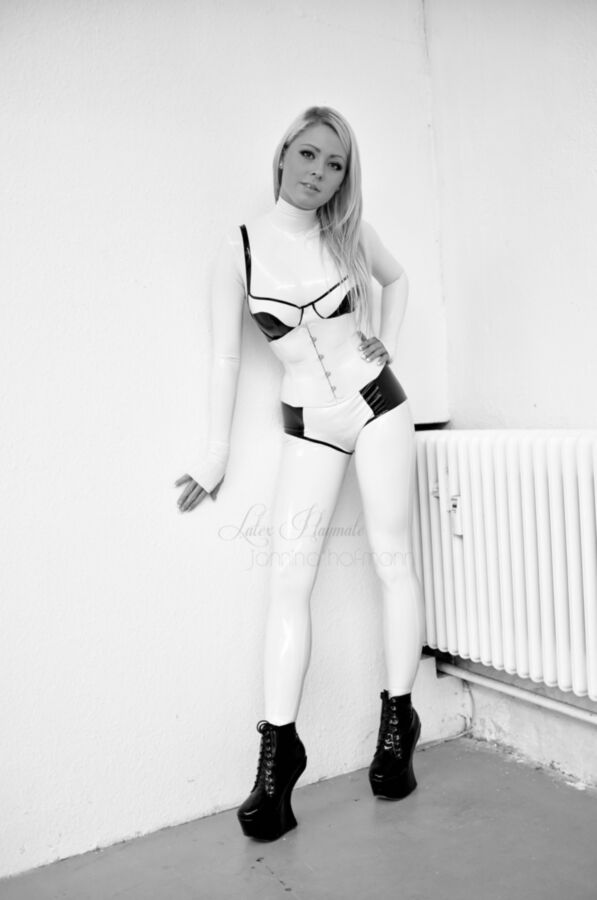 Free porn pics of Jannina Hoffmann - white latex fashion 23 of 74 pics