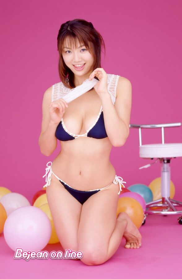 Free porn pics of Busty Japanese babes in blue bikinis 23 of 110 pics