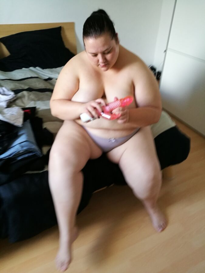 Free porn pics of Amateur Fat Pig Slut With Vibrator 12 of 13 pics
