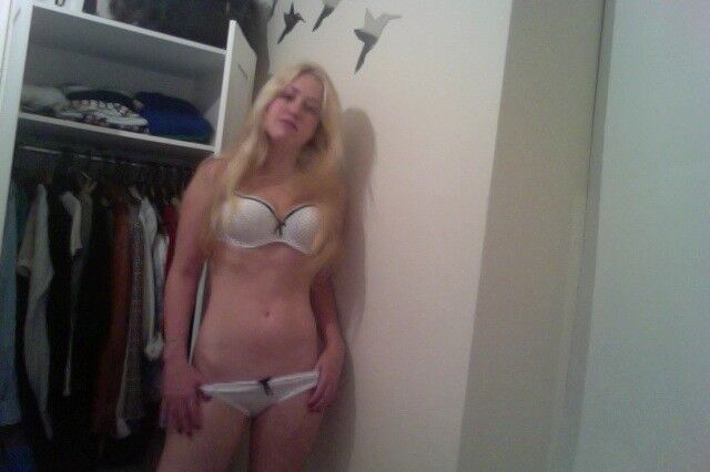 Free porn pics of Dumb Blonde Cocktease Poses in Panties and Bra 11 of 21 pics