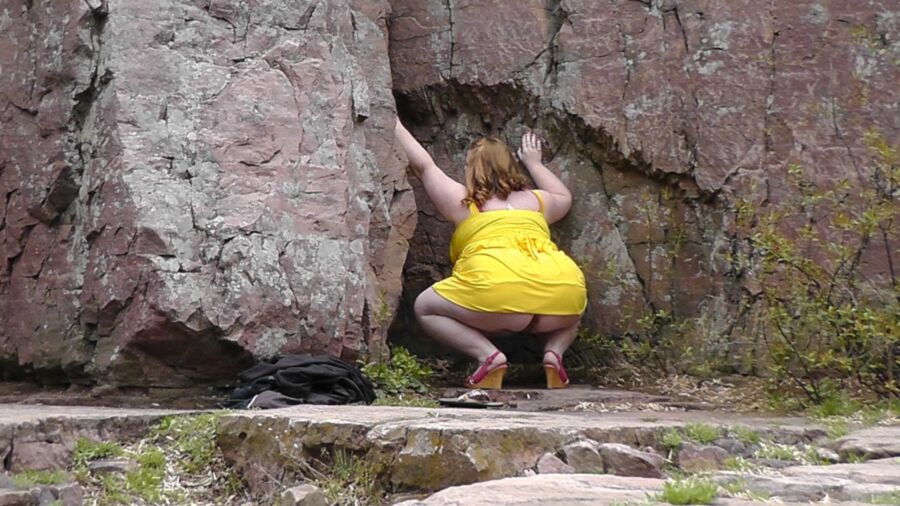 Free porn pics of bbw in  yellow dress 9 of 32 pics