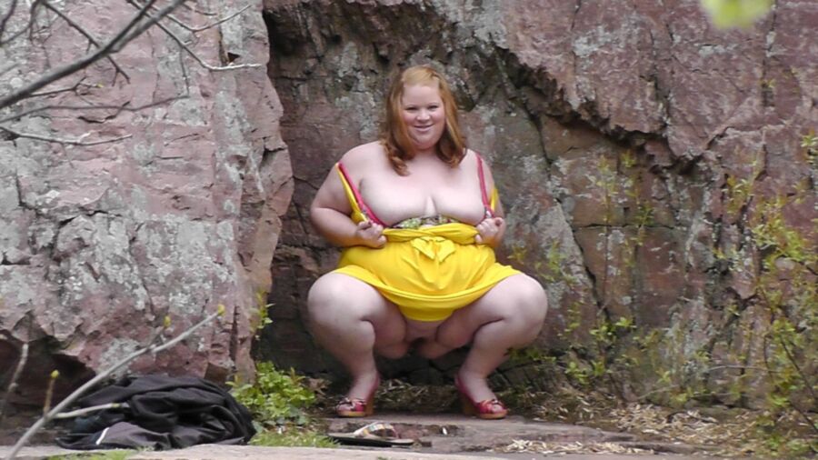 Free porn pics of bbw in  yellow dress 21 of 32 pics