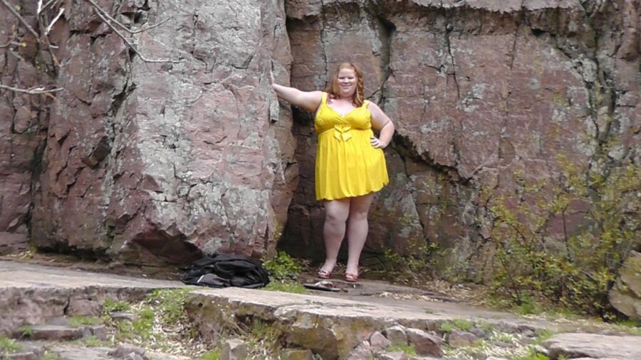 Free porn pics of bbw in  yellow dress 1 of 32 pics