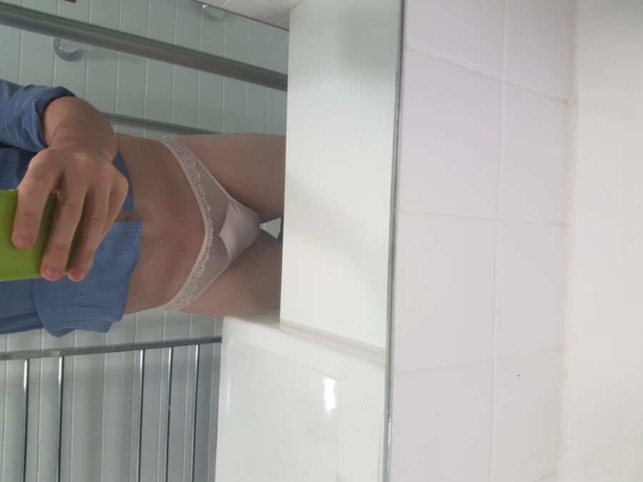 Free porn pics of Under-dressing at work in the bathroom 2 of 28 pics