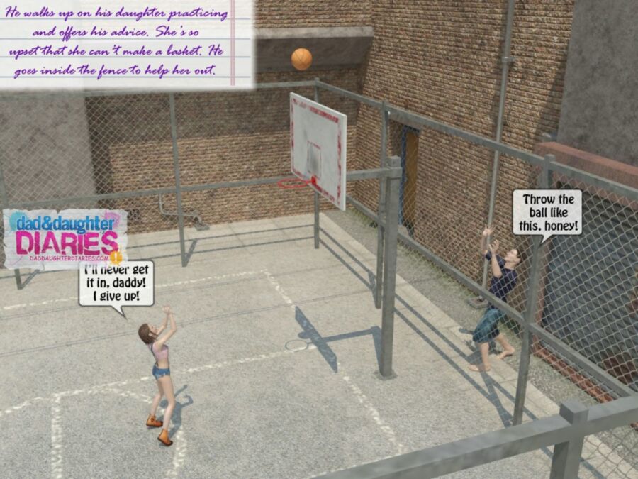 Free porn pics of Dad and daughter diary - Basketball court 2 of 59 pics