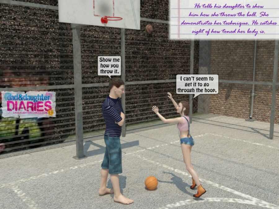 Free porn pics of Dad and daughter diary - Basketball court 5 of 59 pics