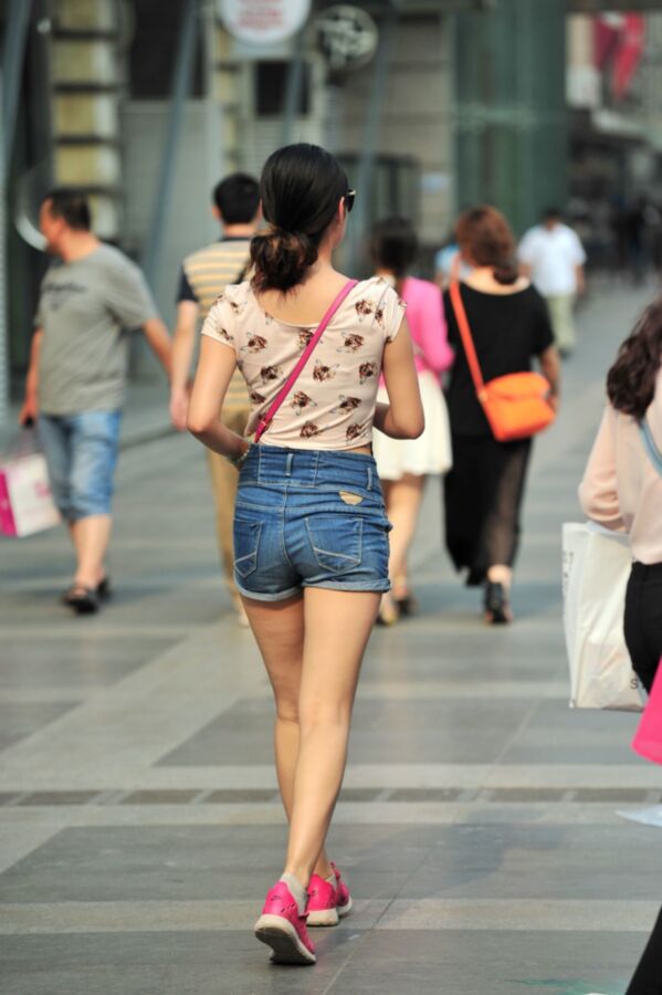 Free porn pics of Street Voyeur: More Chinese Ass in Shorts 3 of 40 pics