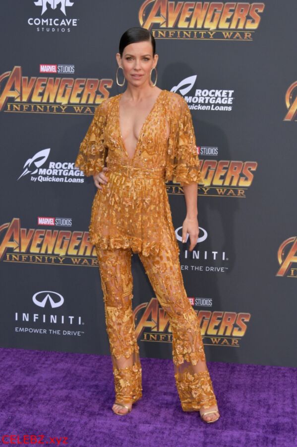 Free porn pics of Evangeline Lilly braless cleavage @ Avengers Premiere 22 of 31 pics