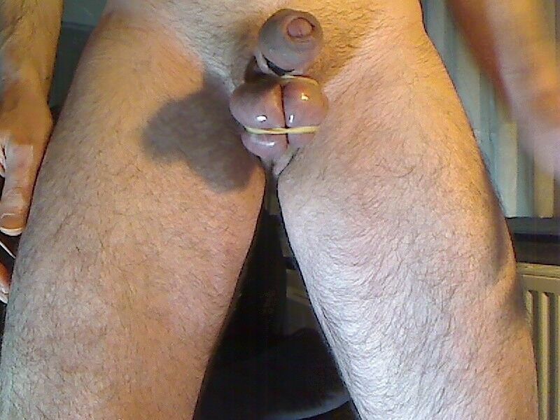 Free porn pics of cbt - ball pulling - another way 13 of 16 pics
