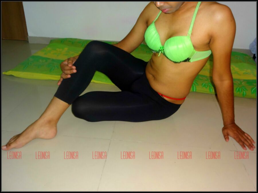 Free porn pics of Black Leggings Striptease 4 of 11 pics