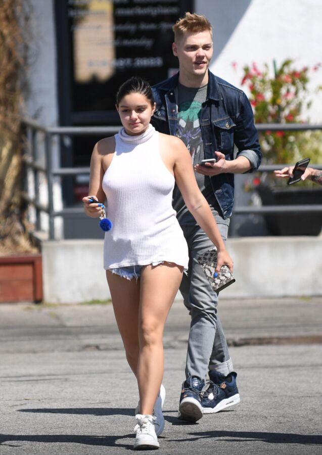 Free porn pics of Ariel Winter - Sexy Busty Celeb Braless in White top and Shorts 20 of 25 pics