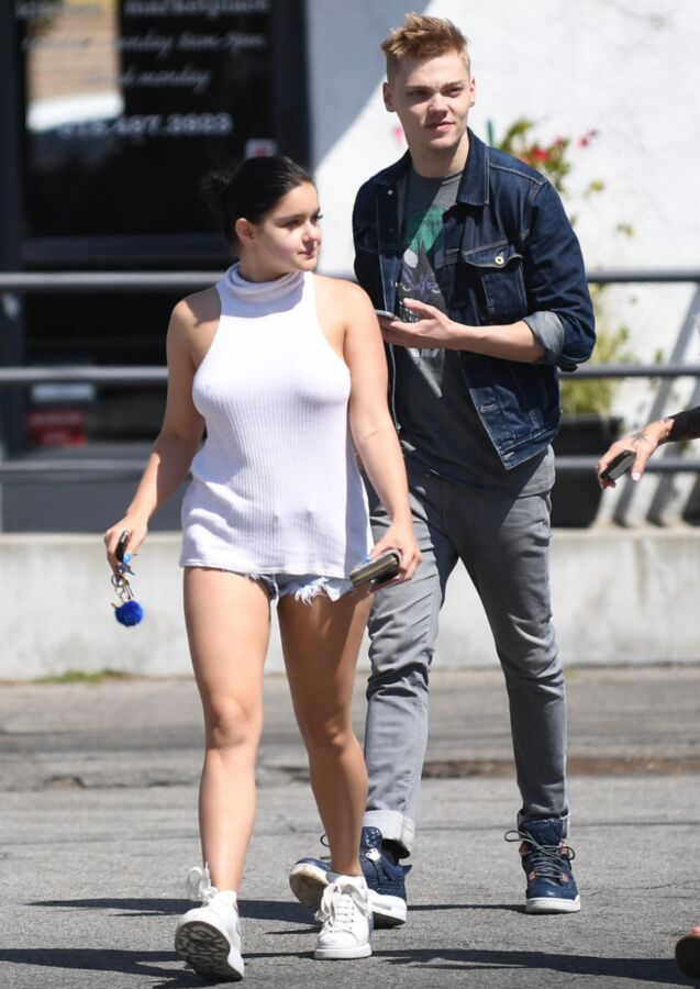 Free porn pics of Ariel Winter - Sexy Busty Celeb Braless in White top and Shorts 19 of 25 pics