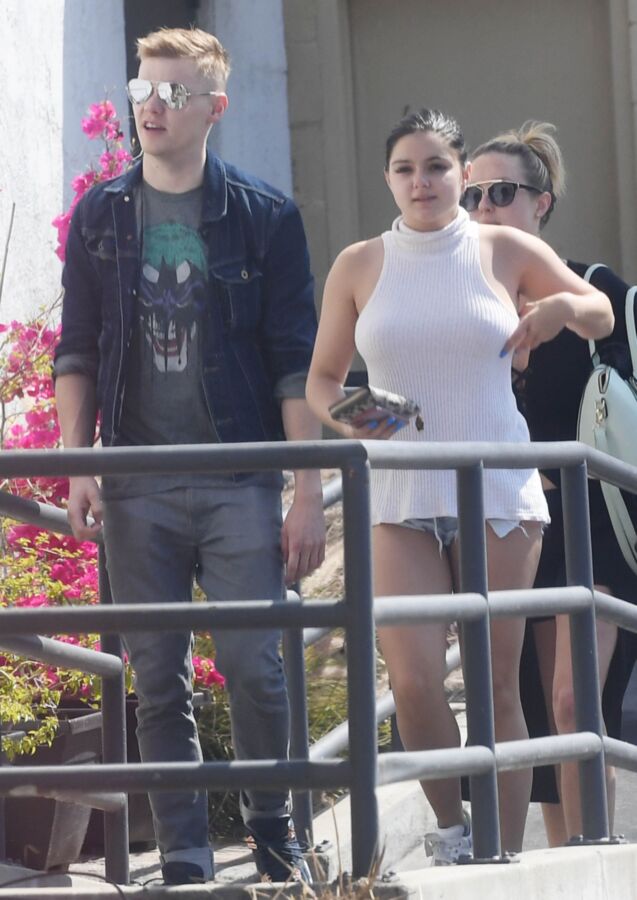 Free porn pics of Ariel Winter - Sexy Busty Celeb Braless in White top and Shorts 12 of 25 pics