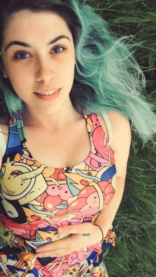 Free porn pics of Colorful emo chick with big tits 4 of 45 pics