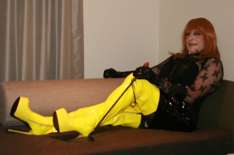 Free porn pics of I love my yellow thigh high boots 15 of 18 pics