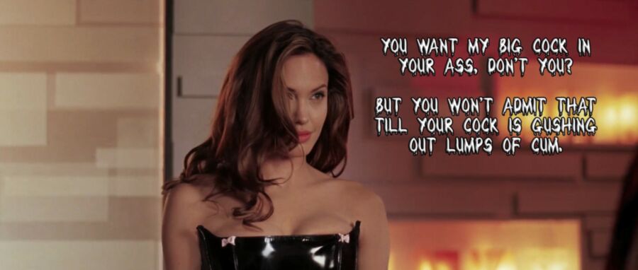 Free porn pics of Angelina Jolie Femdom Caption Story 14 of 18 pics