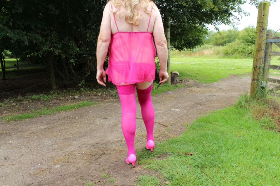 Free porn pics of Sissy in pink out butt plug fun 1 of 23 pics