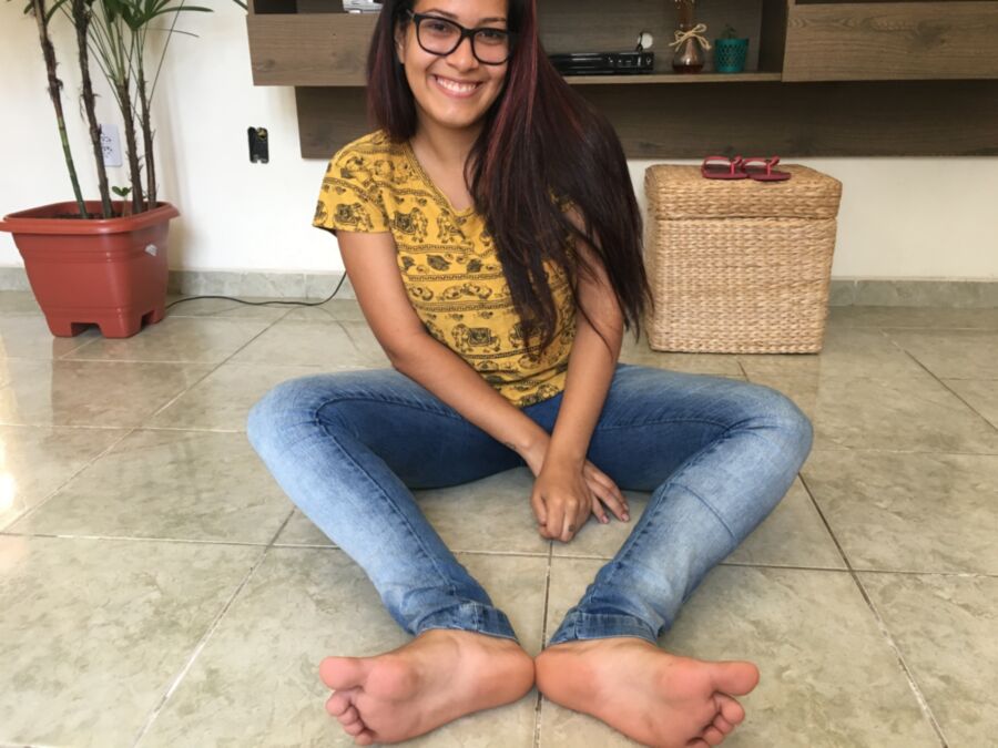 Free porn pics of NUDE Busty Nerdy Girl Feet and Tits 6 of 38 pics