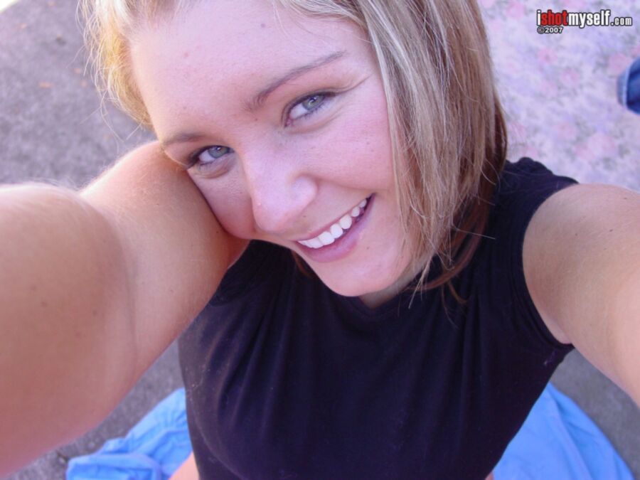 Free porn pics of busty blonde amateur takes a bunch of self shots 1 of 51 pics