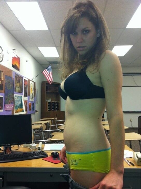 Free porn pics of Teacher and mom teasing in the classroom and at home 18 of 39 pics