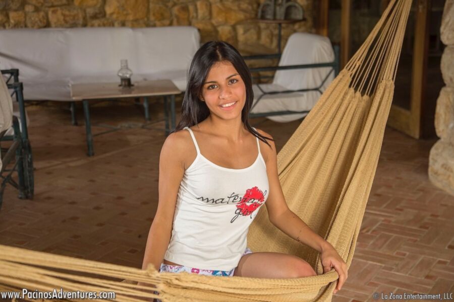 Free porn pics of Denisse Gomez relaxes in the hammock 6 of 225 pics