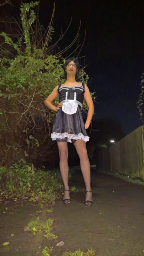 Free porn pics of French Maid Crossdresser 8 of 12 pics