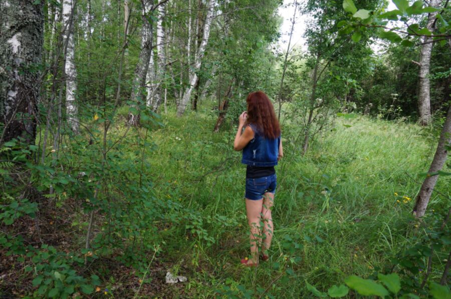 Free porn pics of In birch Forest 1 of 10 pics