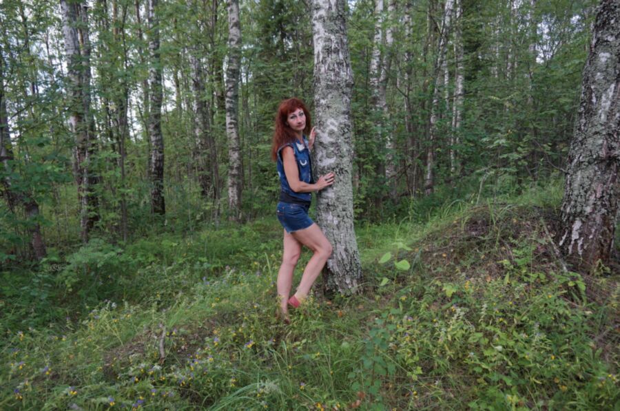 Free porn pics of In birch Forest 2 of 10 pics