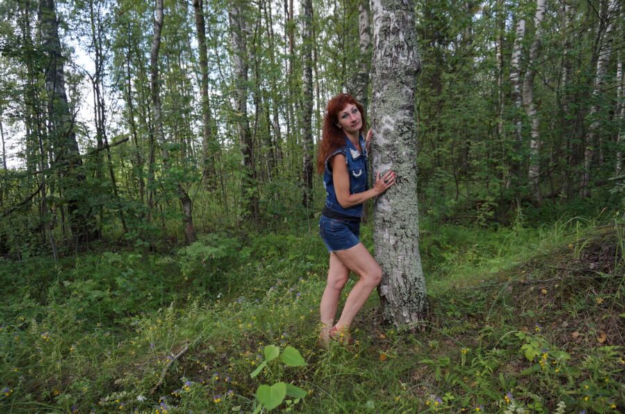 Free porn pics of In birch Forest 3 of 10 pics