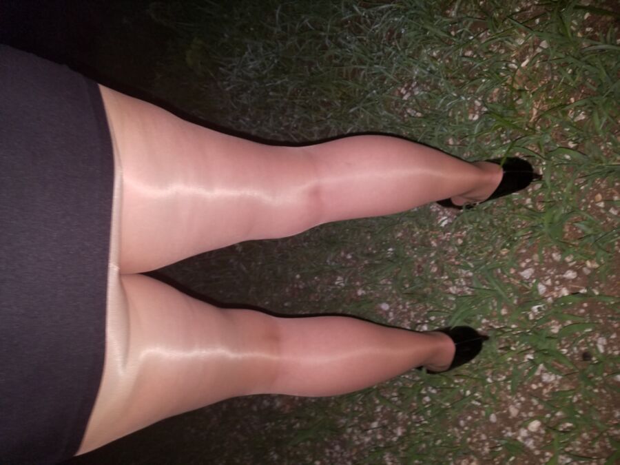 Free porn pics of Date night skirt hose and heels 11 of 26 pics