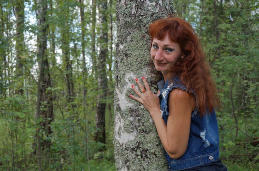 Free porn pics of In birch Forest 10 of 10 pics