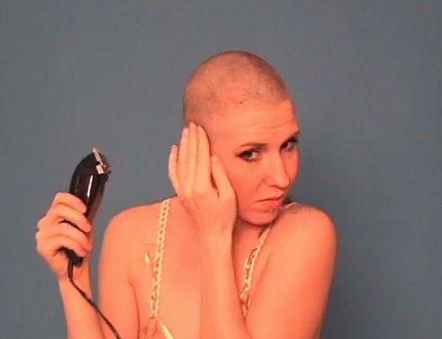 Free porn pics of Lori shaves her head bald 7 of 10 pics