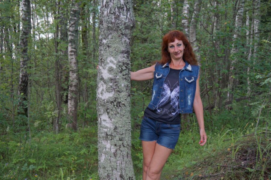 Free porn pics of In birch Forest 7 of 10 pics