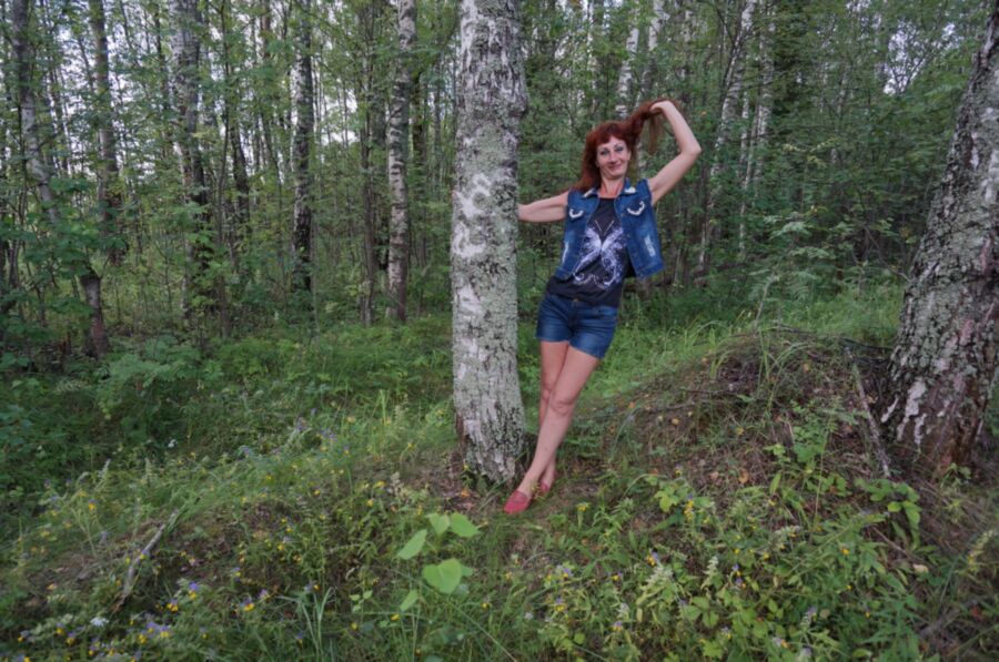 Free porn pics of In birch Forest 8 of 10 pics