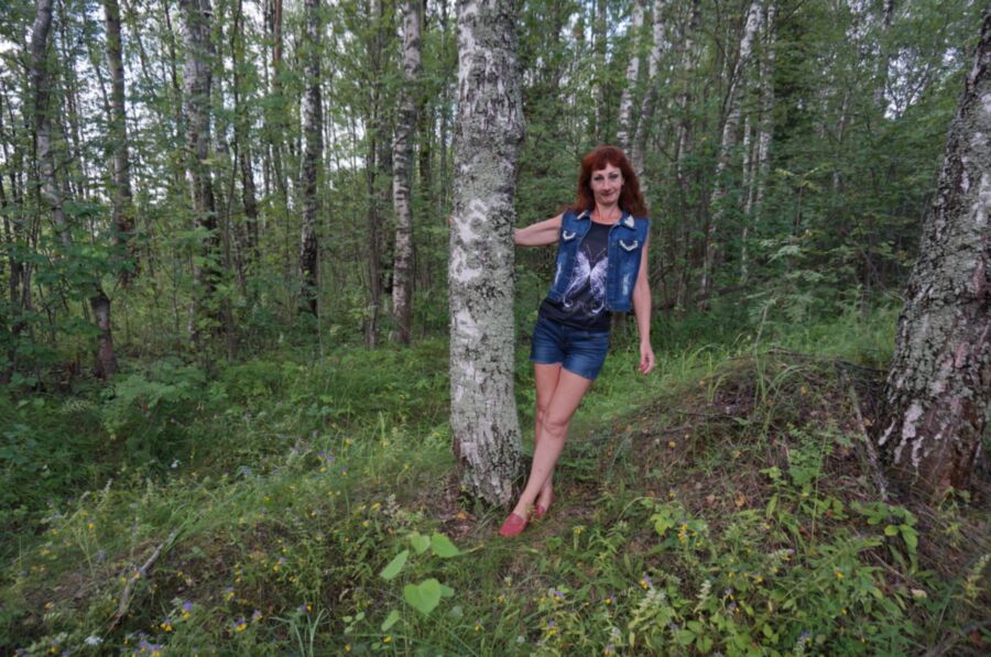 Free porn pics of In birch Forest 6 of 10 pics