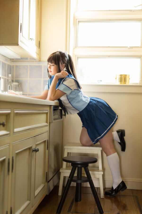 Free porn pics of Sexy Yurina Ayashiro slips out of her school uniform 19 of 104 pics