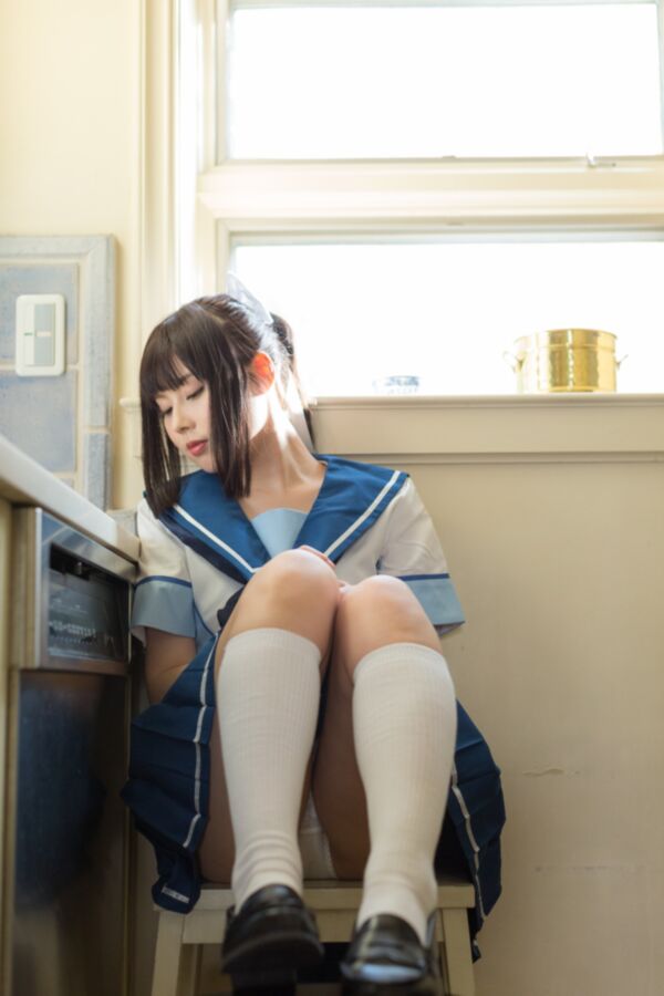 Free porn pics of Sexy Yurina Ayashiro slips out of her school uniform 20 of 104 pics